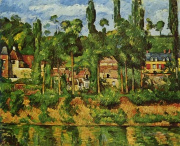  Chateau Painting - The Chateau de Medan Paul Cezanne Landscapes brook